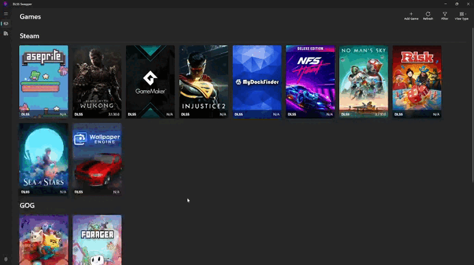 DLSS Swapper Interface